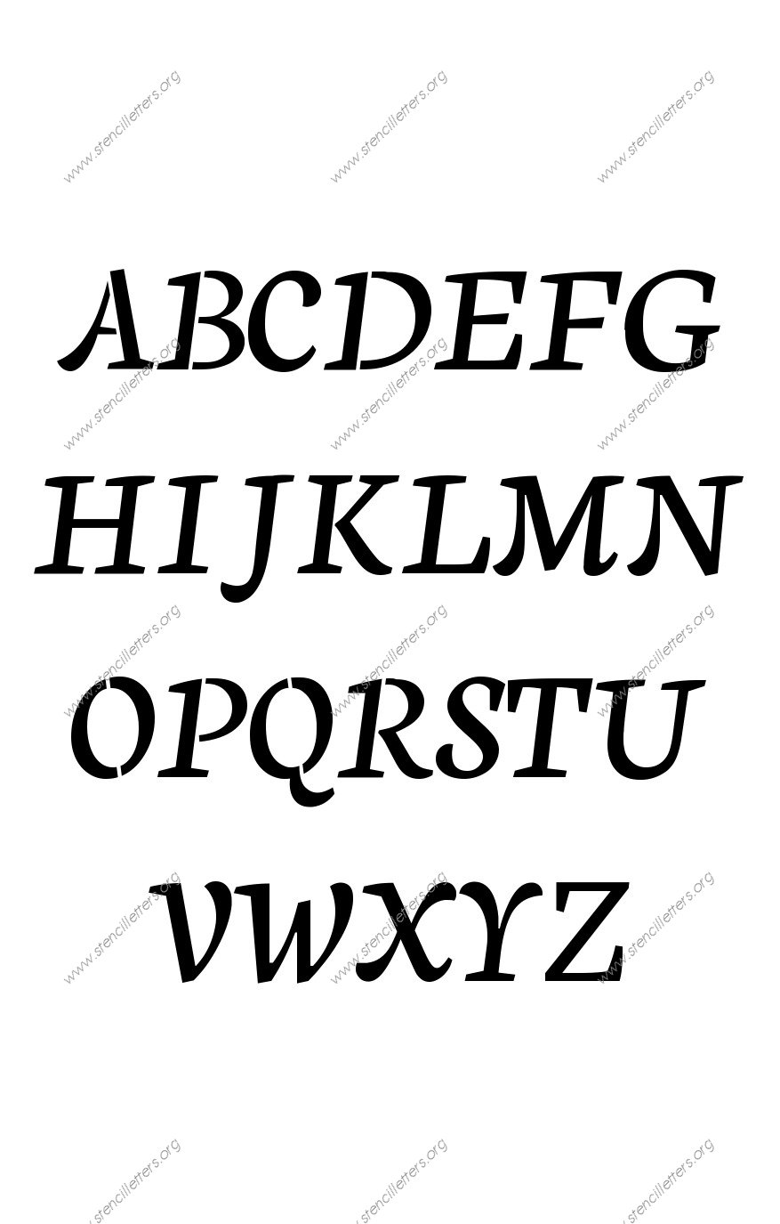 Humanist Cursive Custom Made to Order Stencil