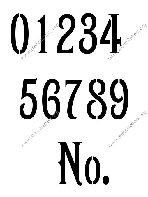 1800s Art Nouveau Number Stencil