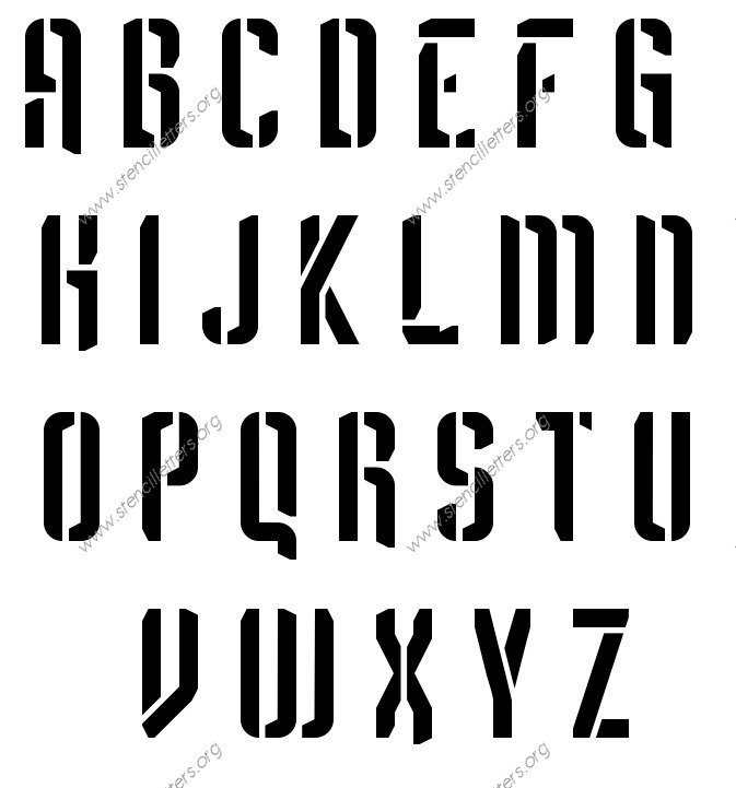 Sci-fi Futuristic Stencil Letter Set