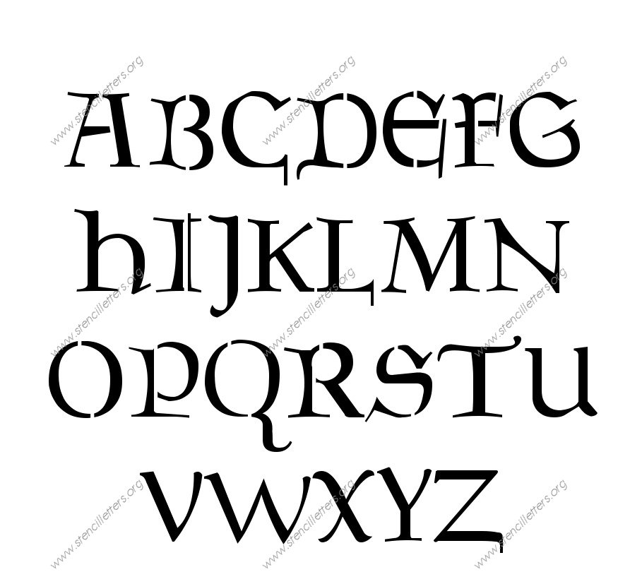 Decorative Celtic Stencil Letter Set
