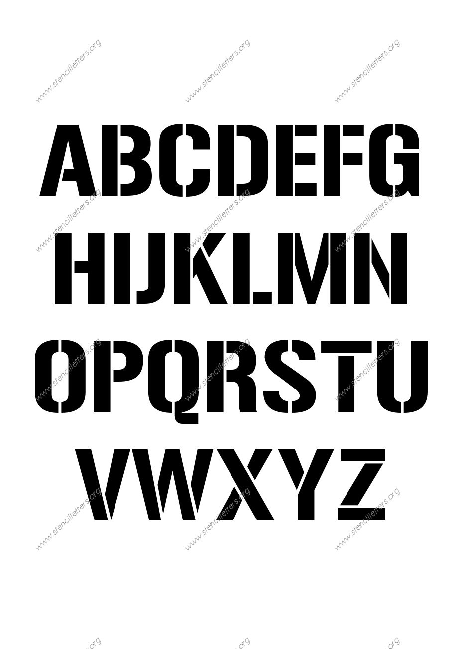 1970s Novelty Stencil Letter Set