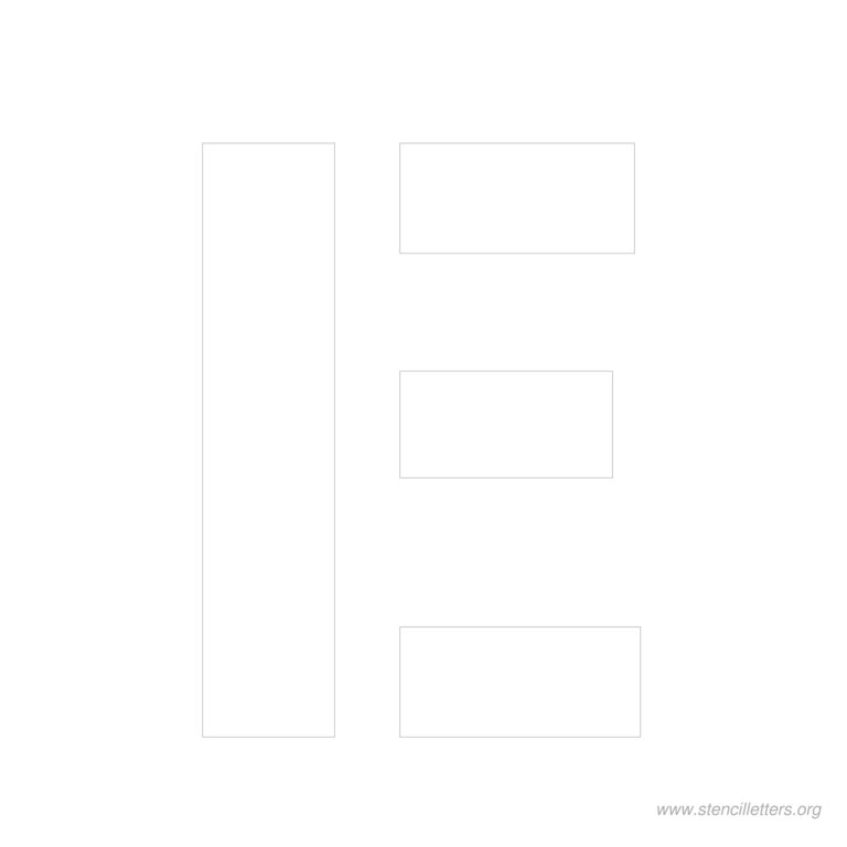 11 inch stencil letter e