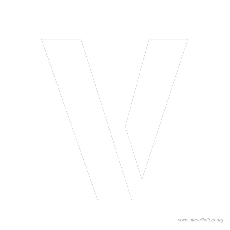 11 inch stencil letter v