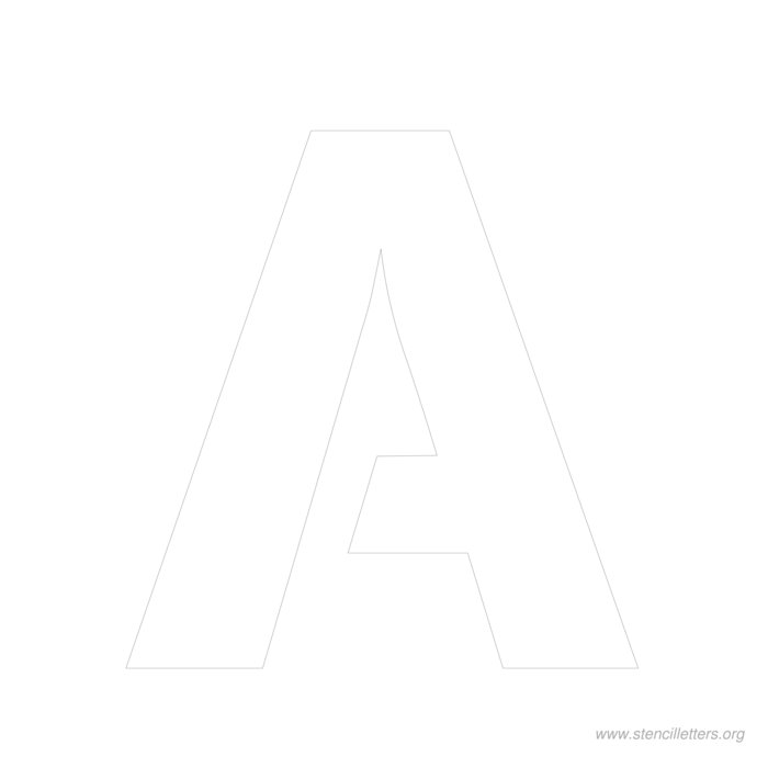 12 inch stencil letter a