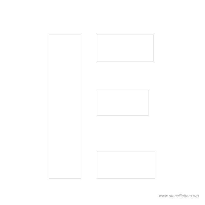 12 inch stencil letter e