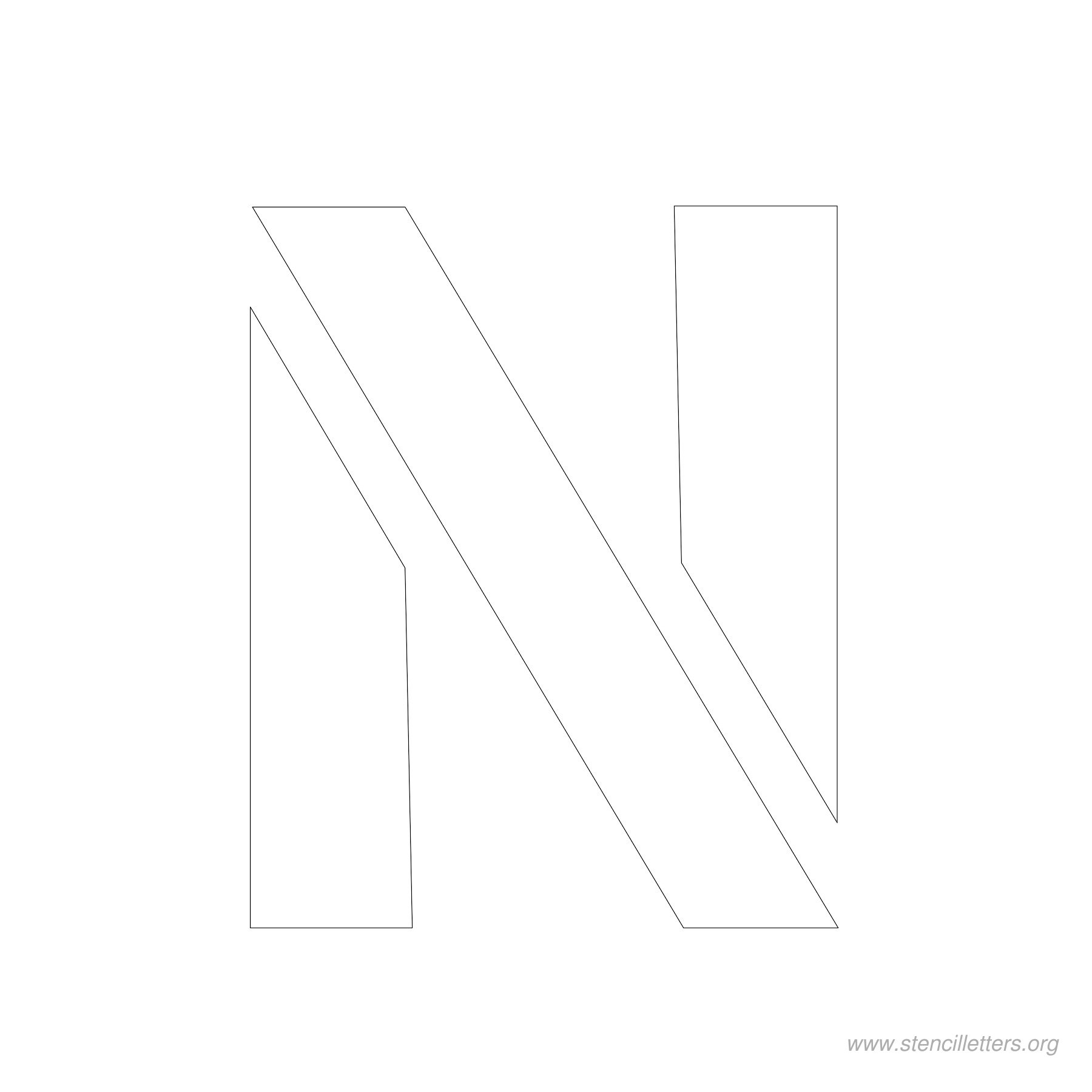 4 inch stencil letter n