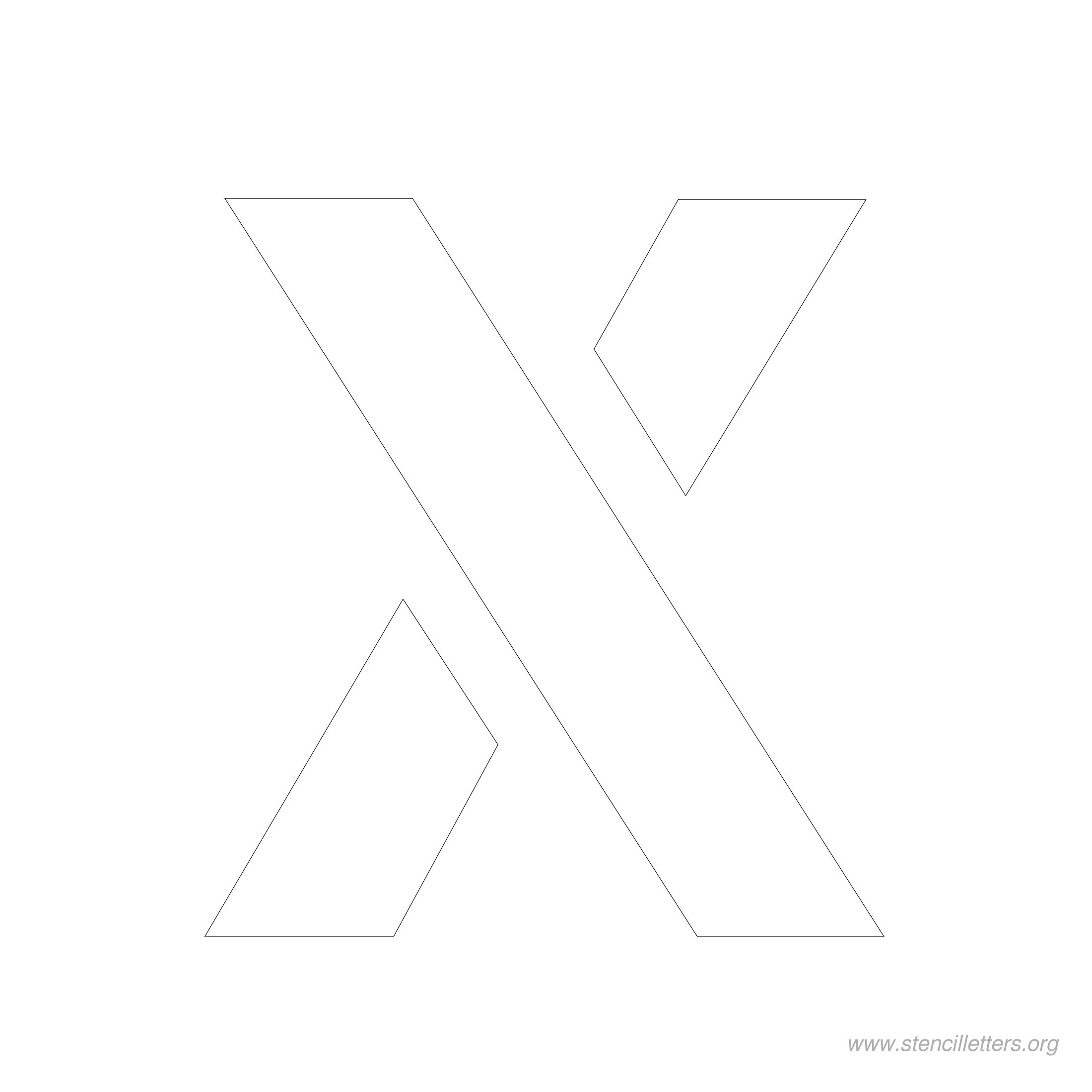 5 inch stencil letter x