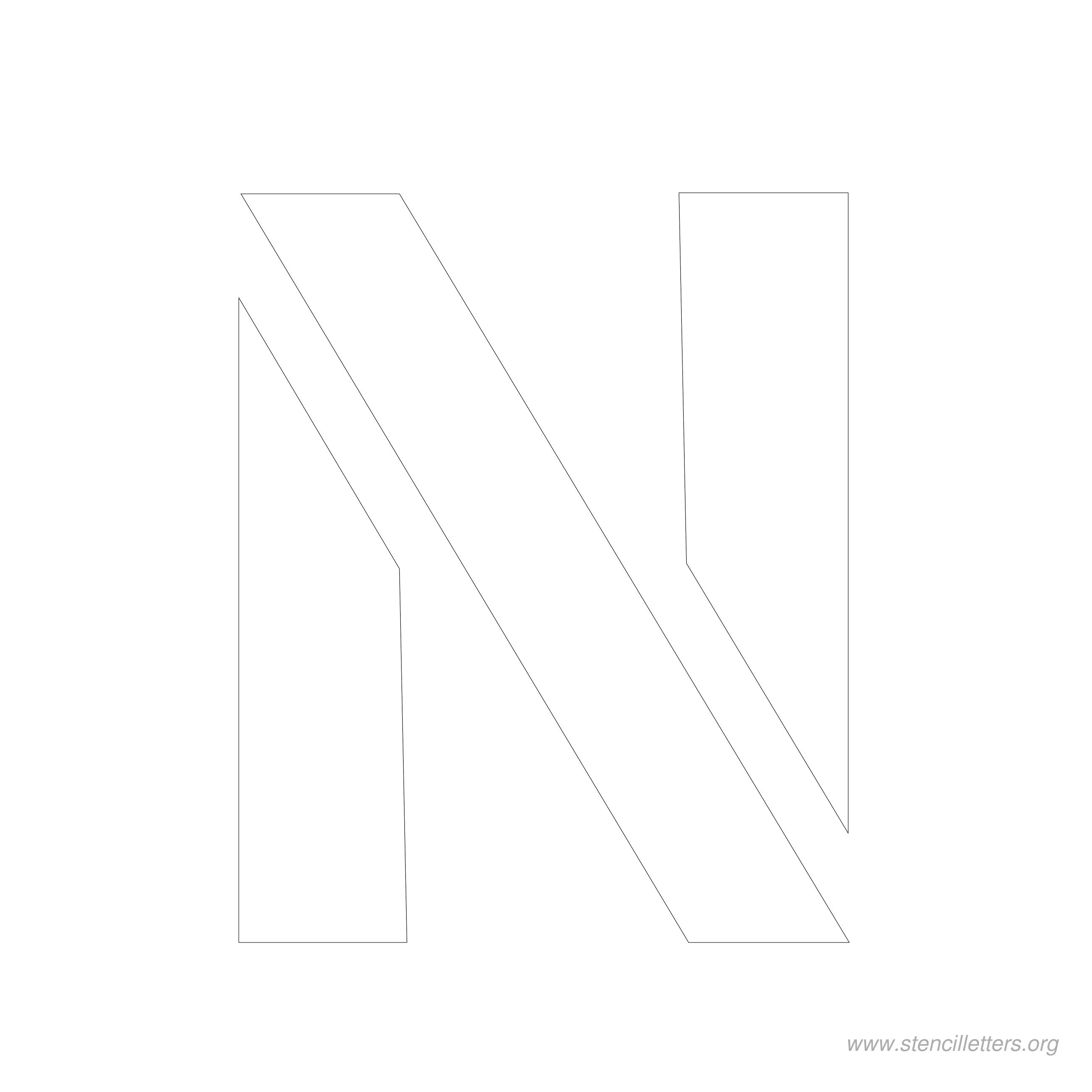 6 inch stencil letter n