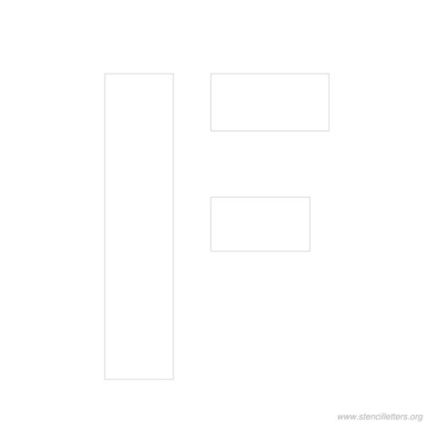 9 inch stencil letter f