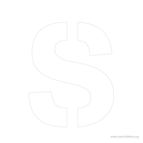 9 inch stencil letter s
