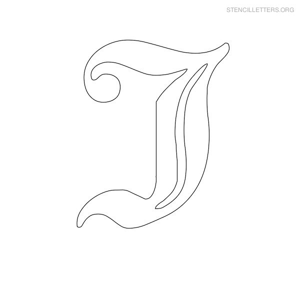 Stencil Letter Old English I Stencil Letter Old English I