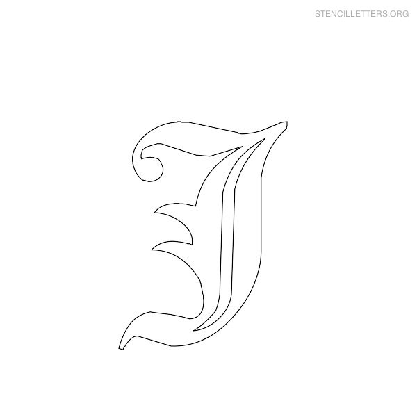 Stencil Letter Gothic J Stencil Letter Gothic J
