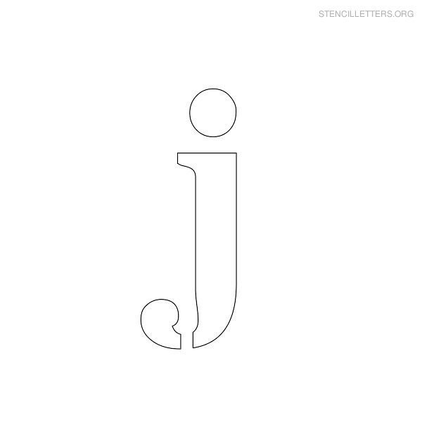 Print Free Stencil Letters J