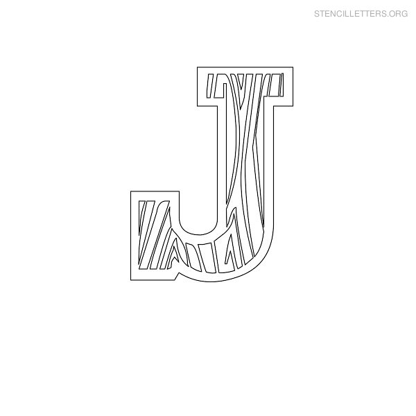 Stencil Letter Wooden J Stencil Letter Wooden J