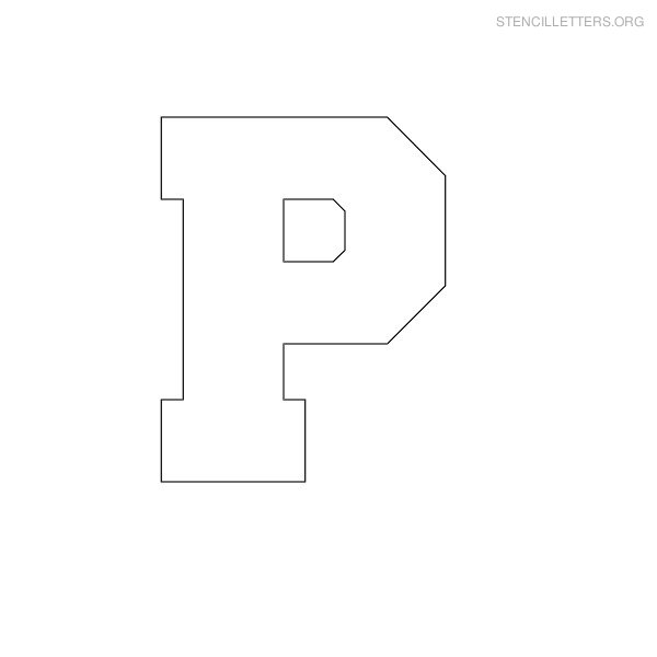 Print Free Stencil Letters P