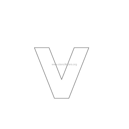 bold stencil letter v