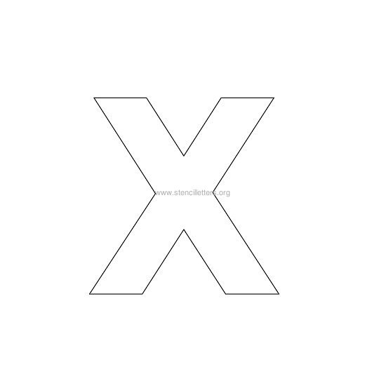 bold stencil letter x