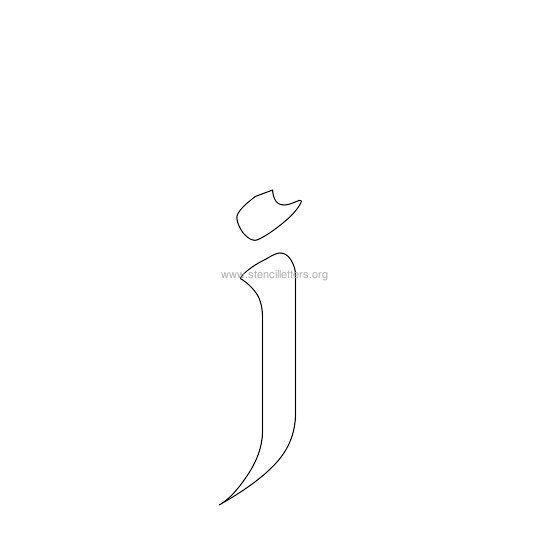 celtic stencil letter j