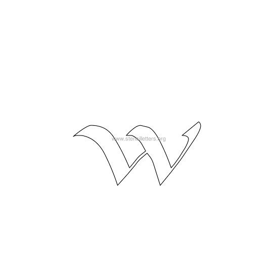 celtic stencil letter w