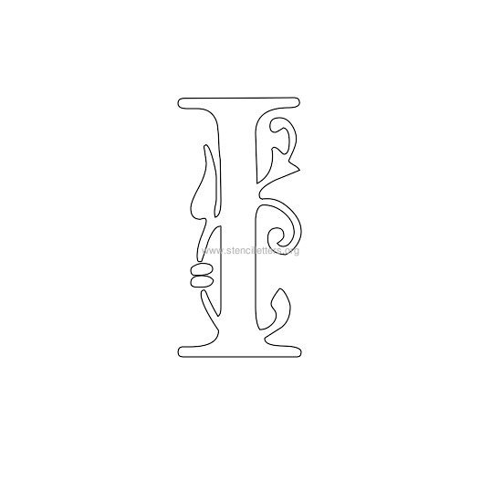floral wall stencil letter i floral wall stencil letter i