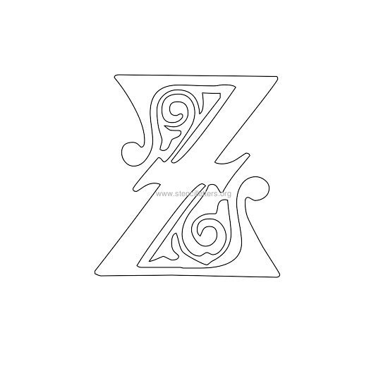 floral wall stencil letter z floral wall stencil letter z