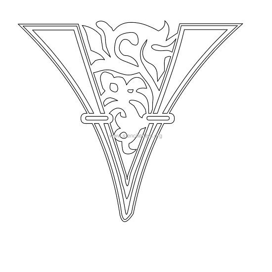 floral wall stencil letter v floral wall stencil letter v