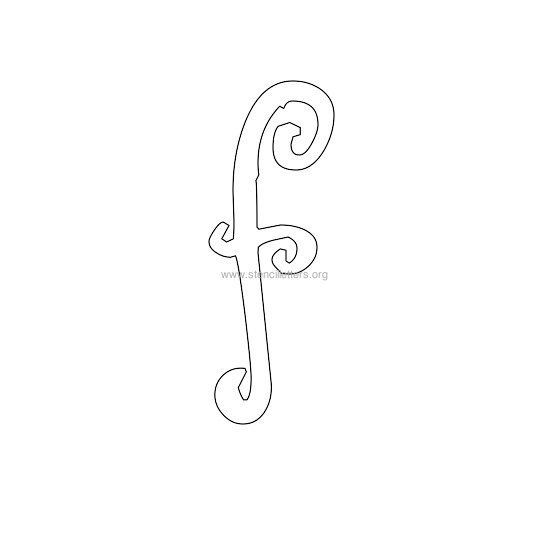lowercase scrapbooking stencil letter f