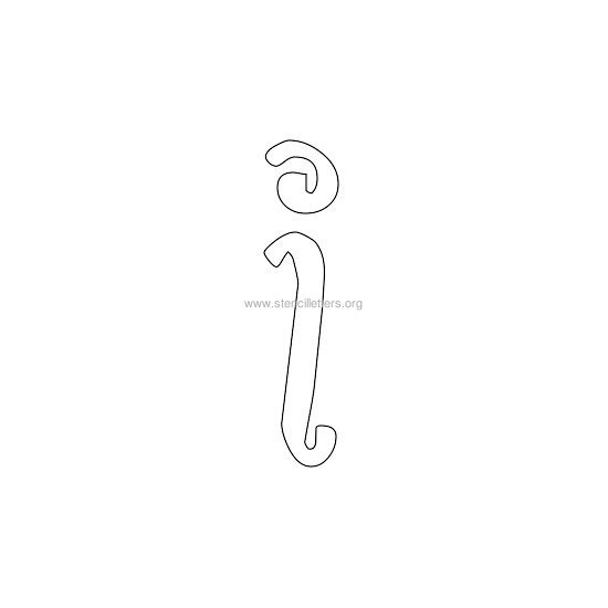 lowercase scrapbooking stencil letter i