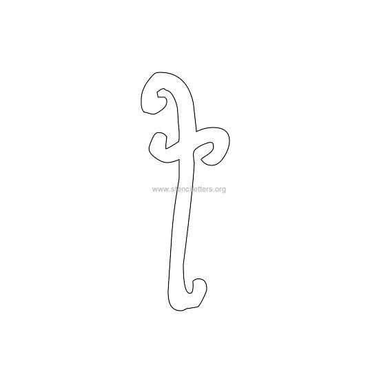 lowercase scrapbooking stencil letter t