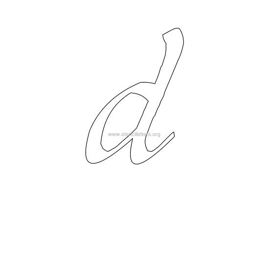 Lowercase Calligraphy Wall Letter Stencils to Print