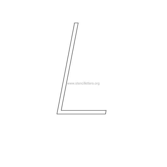 uppercase italic wall stencil letter l uppercase italic wall stencil letter l