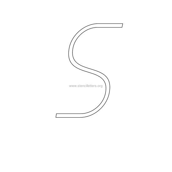 uppercase italic wall stencil letter s uppercase italic wall stencil letter s