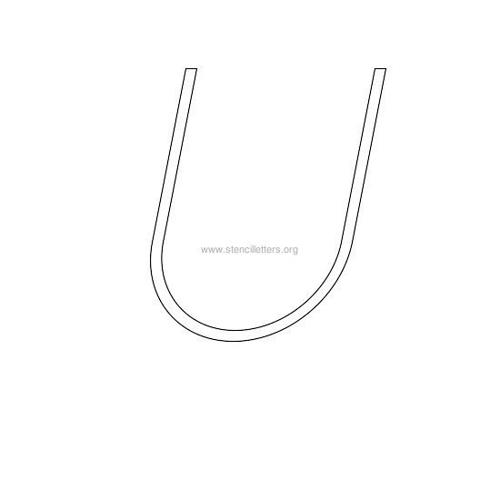uppercase italic wall stencil letter u uppercase italic wall stencil letter u