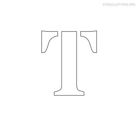 Stencil Letter Small T