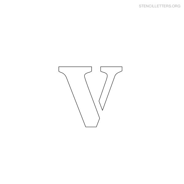 Print Free Stencil Letters V