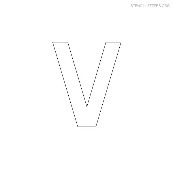 Stencil Letter Military V