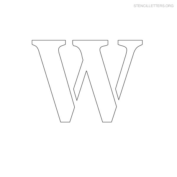 Print Free Stencil Letters W