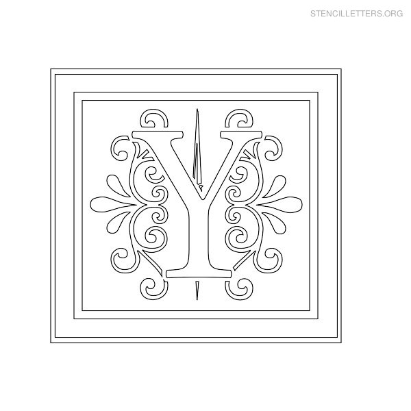 Print Free Stencil Letters Y